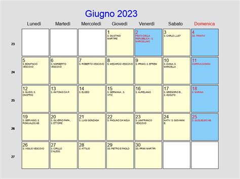 27 giugno 2023 eventi